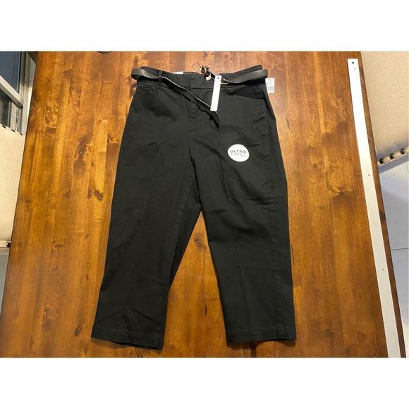 Gloria Vanderbilt Pants - NWT Gloria Vanderbilt Charlene Pants Womens Size 10 Short Black Zip Up Trousers